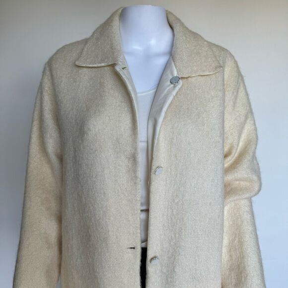 Authentic Fendi Vintage Ivory Cream Natural Mohair Wool Blend Knit Coat 42 XS - Picture 15 of 17